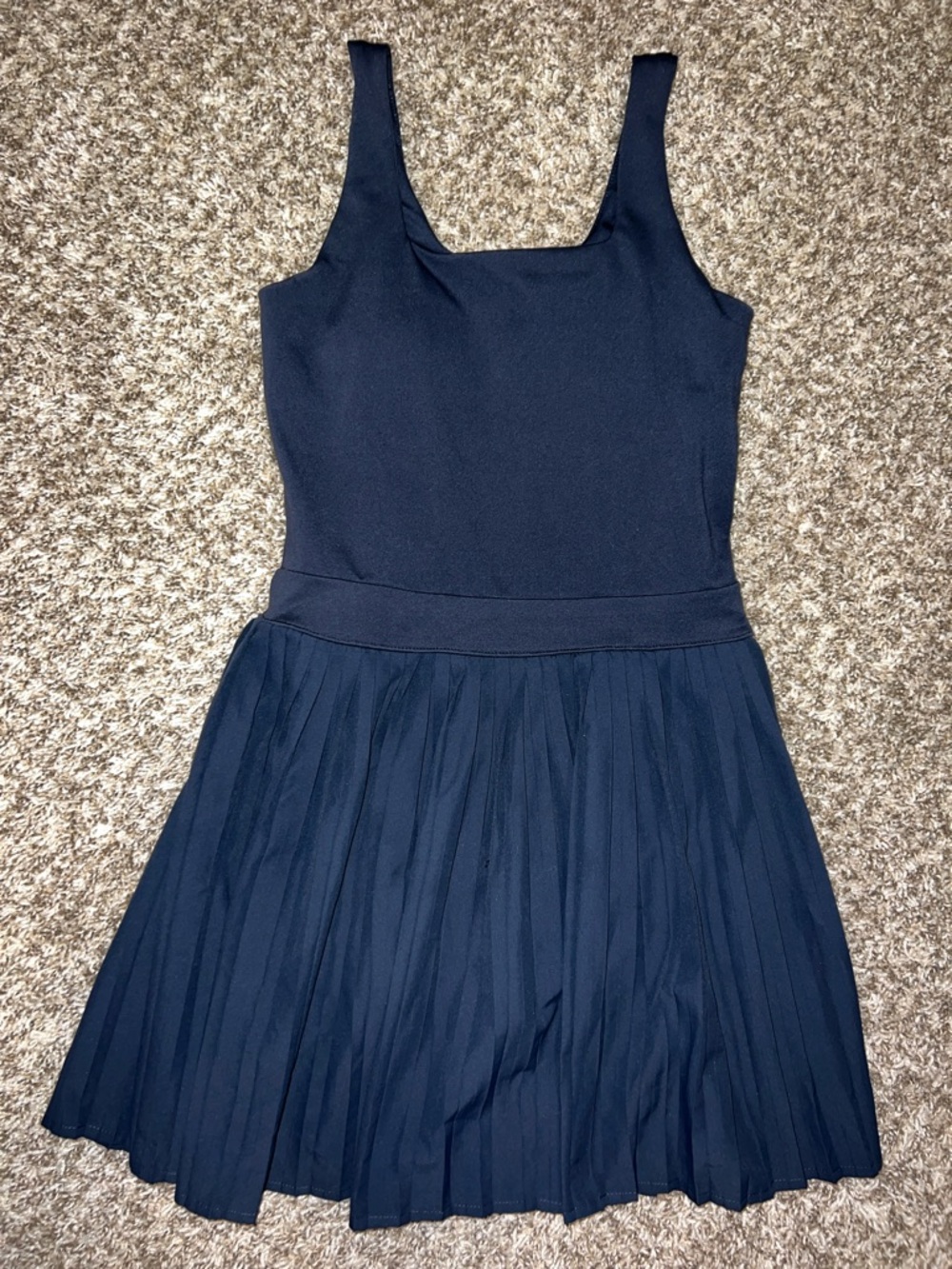 All in Motion Navy Blue Pleated Active Dress with Built in bra & shorts! Sz. XS